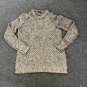 Theory Starburst Knit Sweater Mockneck Wool Mohair Blend Gray Black‎ Size P TP